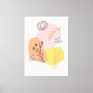 Lienzo Resumen de naves de oliva, formas geométricas, mín