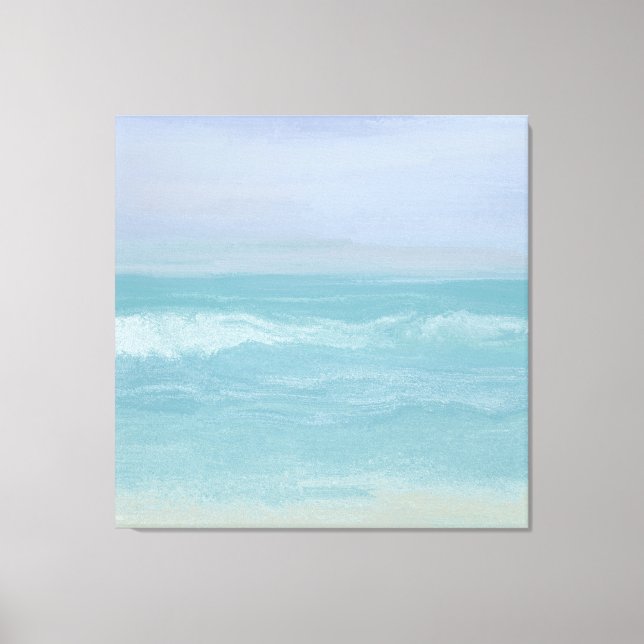 Lienzo Resumen de ondas de disquetera en la costa azul en (Anverso)