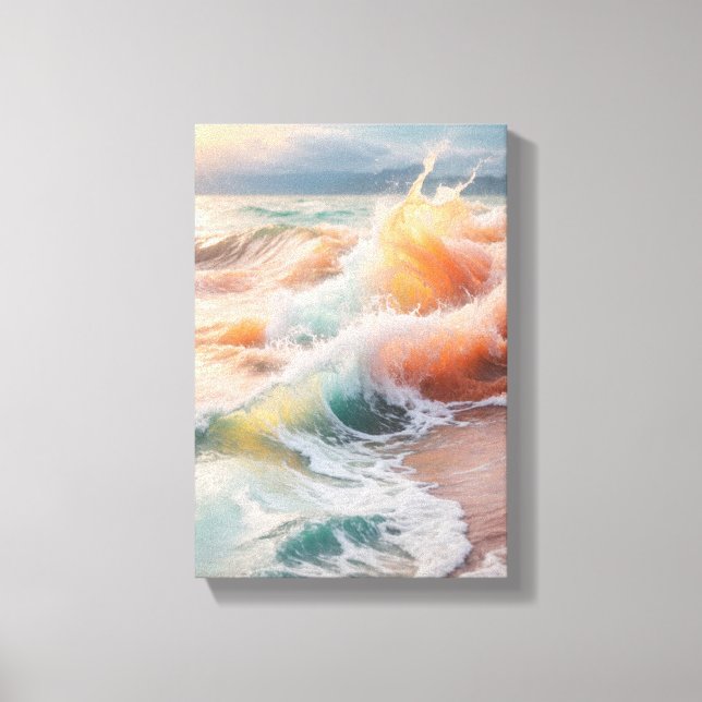 Lienzo Resumen de pintura al óleo pastel (Anverso)