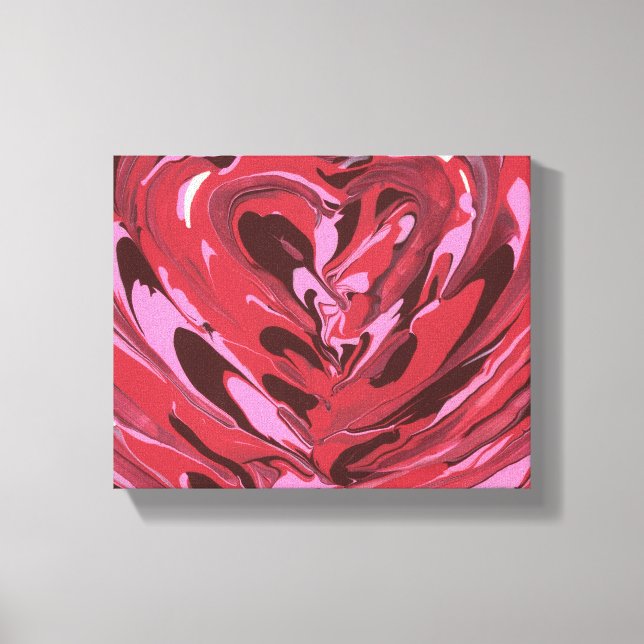 Lienzo Resumen de pintura cardíaca (Anverso)