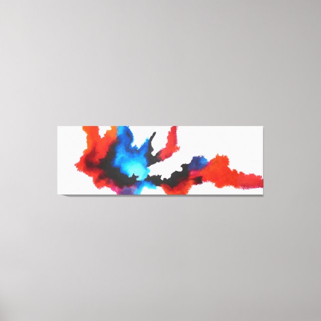 Lienzo Resumen De Pintura Expresionista Blanca Y Negra (Anverso)