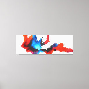 Lienzo Resumen De Pintura Expresionista Blanca Y Negra