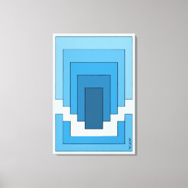 Lienzo Resumen de Rectángulo en Azul