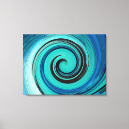 Lienzo Resumen de rotación turquesa