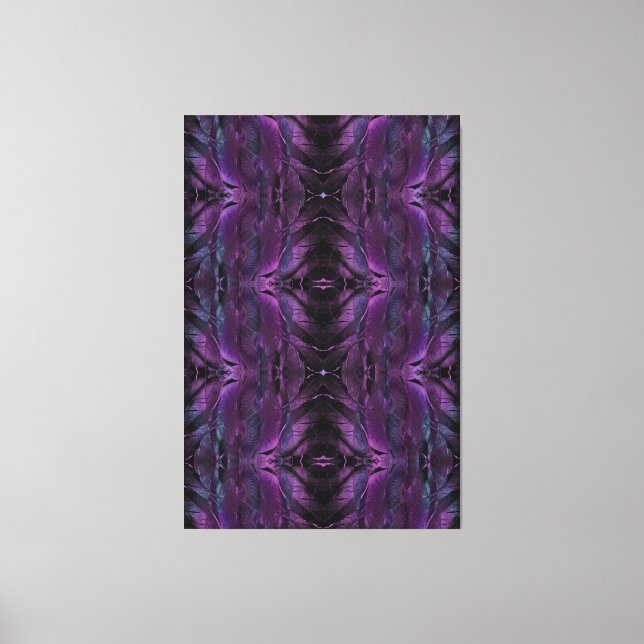 Lienzo Resumen de textura violeta morada azul de plumas n (Anverso)