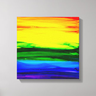 Lienzo Resumen de tinta de alcohol arcoiris