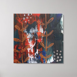 Lienzo Resumen de tonos rojos, azules y terrestres con te