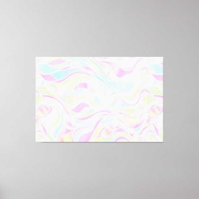 Lienzo Resumen de vidrio con manchas orgánicas Pastel (Anverso)