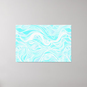 Lienzo Resumen de vidrio con mango orgánico azul