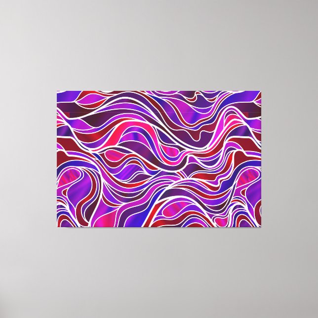 Lienzo Resumen de vidrio con mango orgánico púrpura (Anverso)