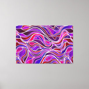 Lienzo Resumen de vidrio con mango orgánico púrpura