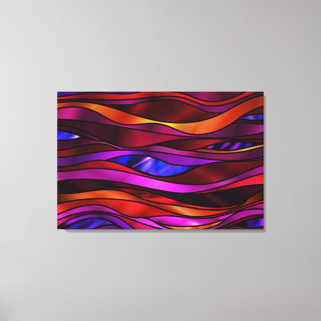 Lienzo Resumen de vidrio rojo manchado (Anverso)