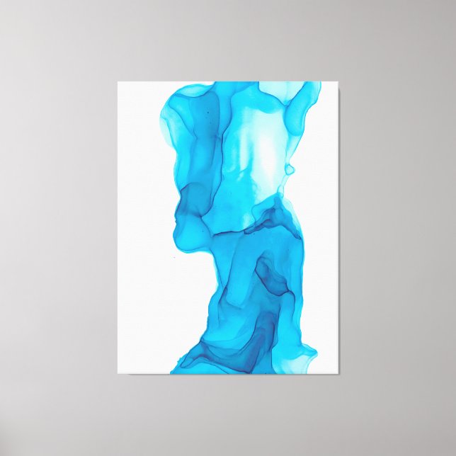 Lienzo Resumen del agua del océano azul 4322 Tinta alcohó (Anverso)