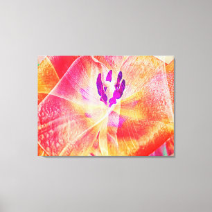 Lienzo Resumen del cierre de los tulipanes rojos