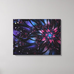 Lienzo Resumen del diseño de flor fractal.