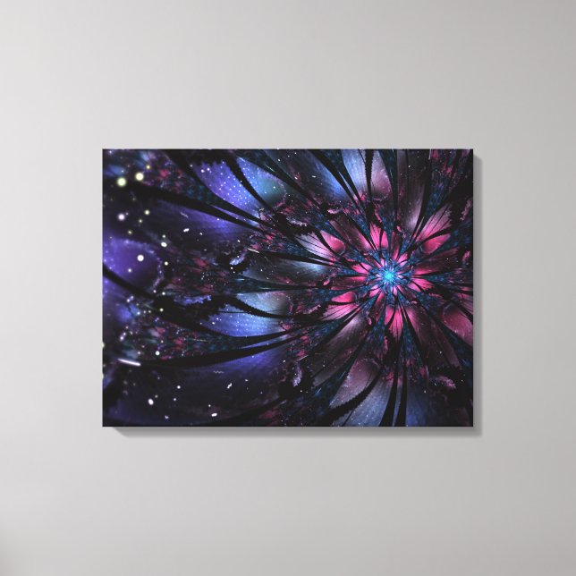 Lienzo Resumen del diseño de flor fractal. (Anverso)