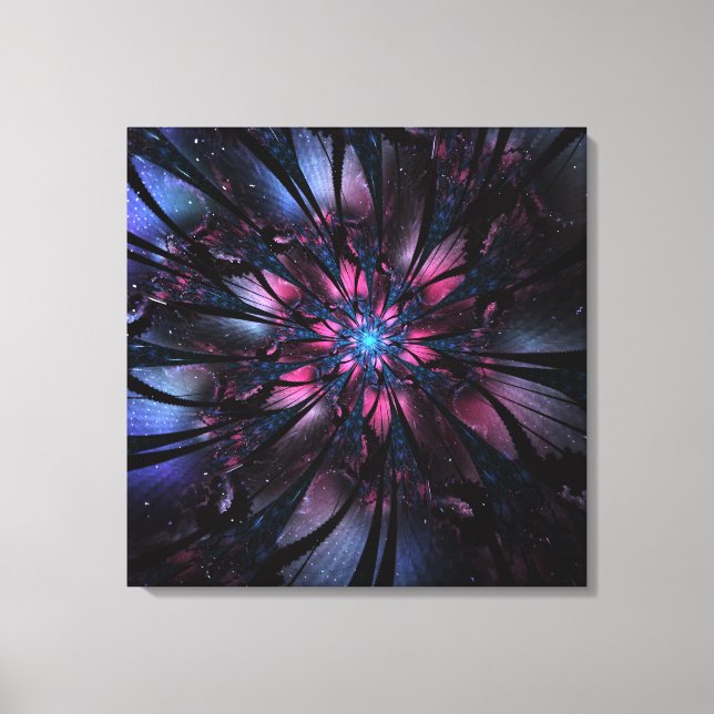 Lienzo Resumen del diseño de flor fractal. (Anverso)