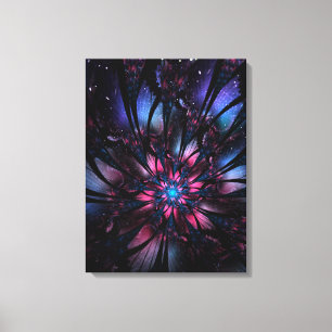 Lienzo Resumen del diseño de flor fractal.