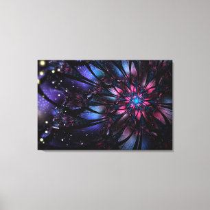 Lienzo Resumen del diseño de flor fractal.