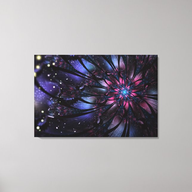 Lienzo Resumen del diseño de flor fractal. (Anverso)