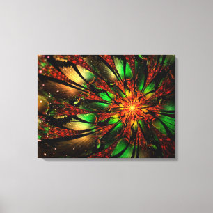 Lienzo Resumen del diseño de flor fractal.