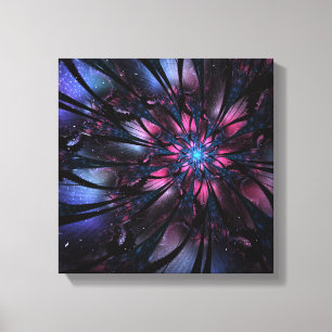 Lienzo Resumen del diseño de flor fractal.