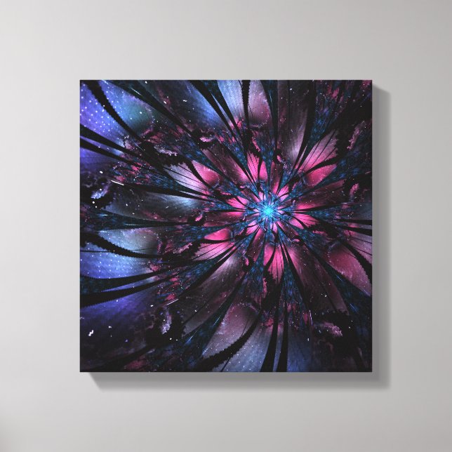 Lienzo Resumen del diseño de flor fractal. (Anverso)