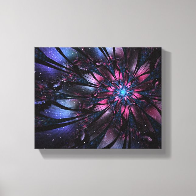 Lienzo Resumen del diseño de flor fractal.  (Anverso)