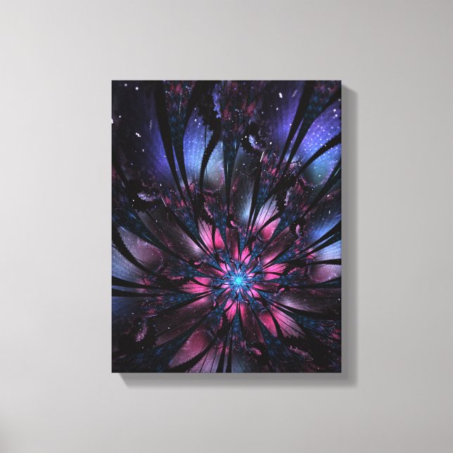 Lienzo Resumen del diseño de flor fractal. (Anverso)