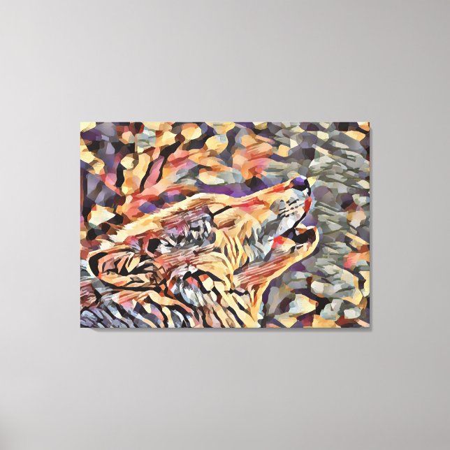 Lienzo Resumen del Lobo Gris sobre la vida salvaje de los (Anverso)