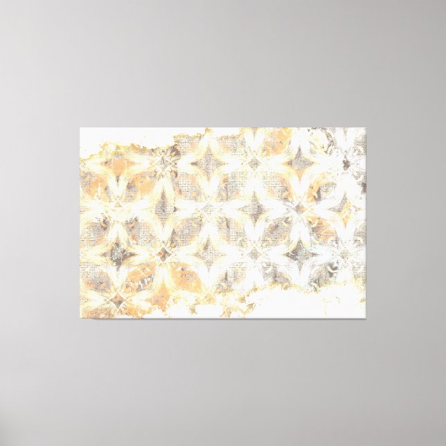 Lienzo Resumen del patrón blanco, gris, Naranja y azul (Anverso)