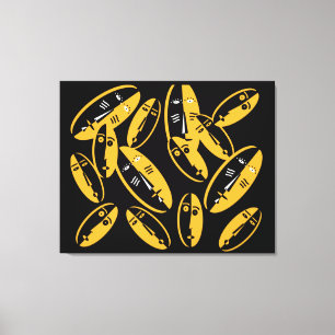 Lienzo Resumen del patrón de máscaras modernas