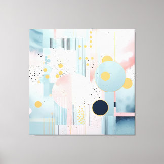 Lienzo Resumen del patrón geomatral pastel moderno