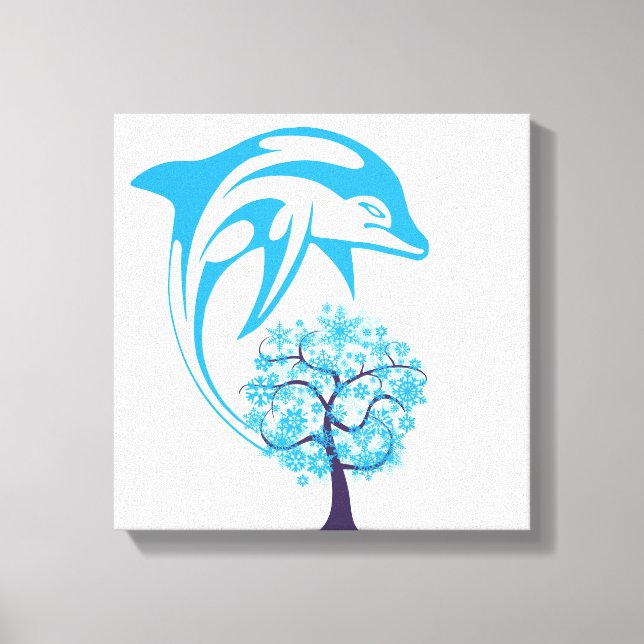 Lienzo Resumen Dolphin Wraped Canvas (Anverso)