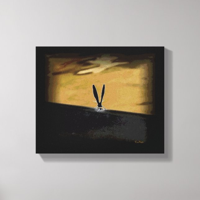 Lienzo Resumen Fotografía de Silhouette de mariposa (Anverso)