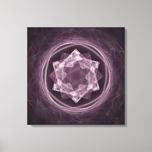 Lienzo Resumen Fractal morado oscuro y oscuro