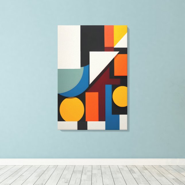Lienzo Resumen geométrico colorido (Insitu (piso de madera))