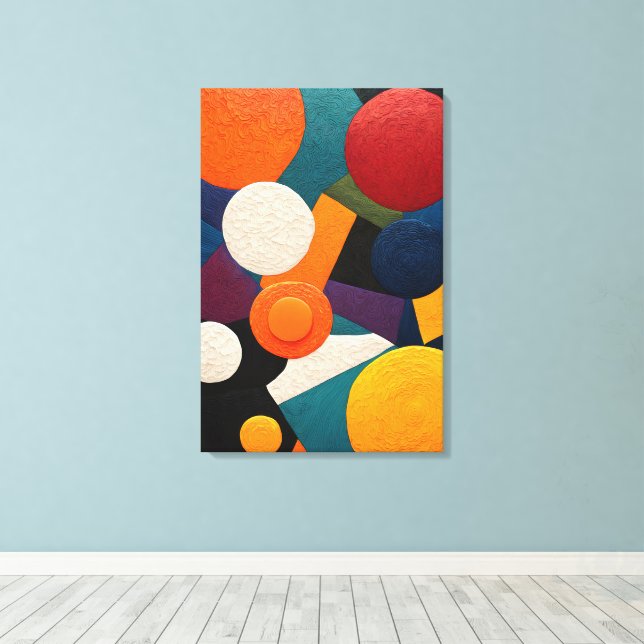 Lienzo Resumen geométrico colorido (Insitu (piso de madera))