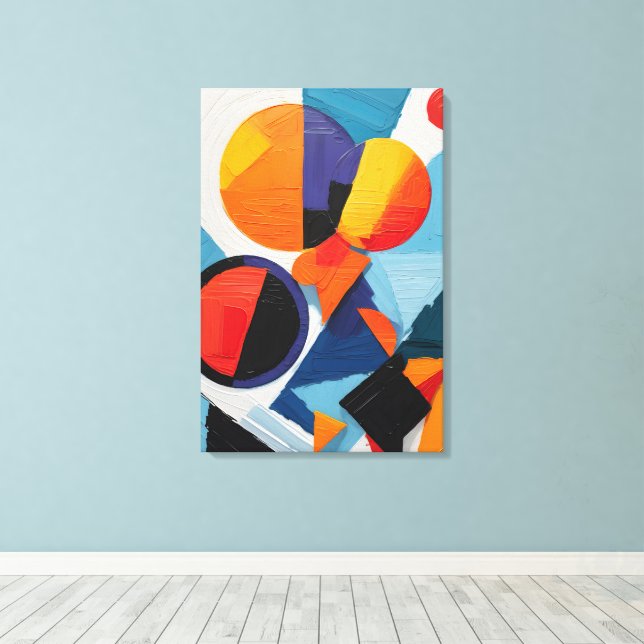 Lienzo Resumen geométrico colorido (Insitu (piso de madera))