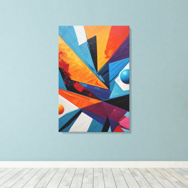 Lienzo Resumen geométrico colorido (Insitu (piso de madera))