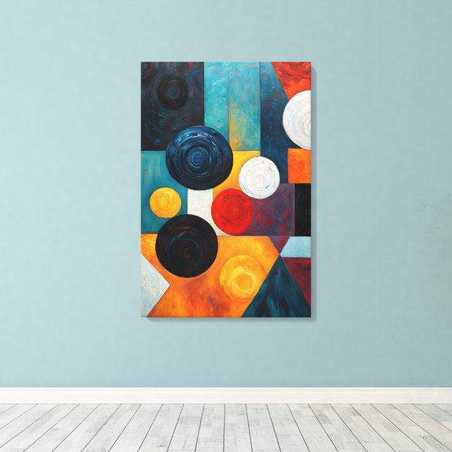 Lienzo Resumen geométrico colorido (Insitu (piso de madera))