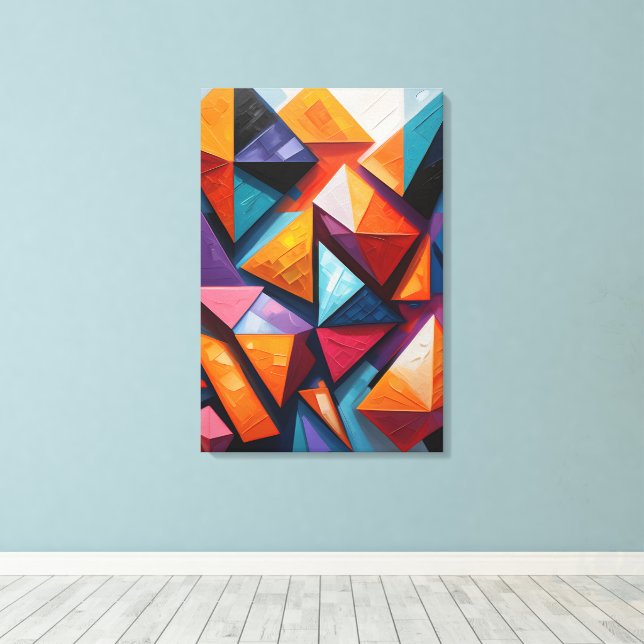 Lienzo Resumen geométrico colorido (Insitu (piso de madera))