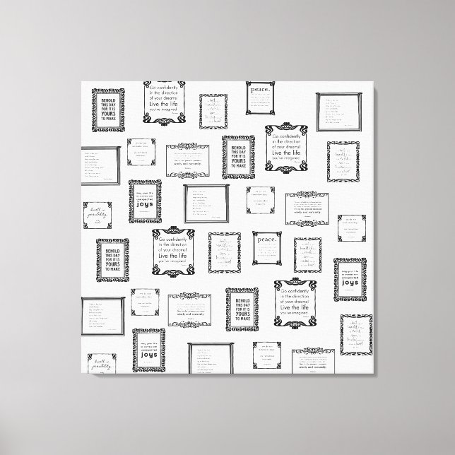 Lienzo Resumen Geométrico Moderno Diario Diverso Citas En (Anverso)