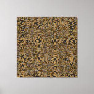 Lienzo Resumen geométrico moderno Onda de leopardo negro