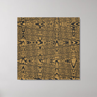 Lienzo Resumen geométrico moderno Onda de leopardo negro