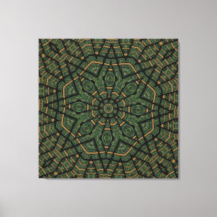 Lienzo Resumen geométrico moderno Pavo Real Azul