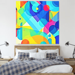 Lienzo Resumen geométrico vibrante