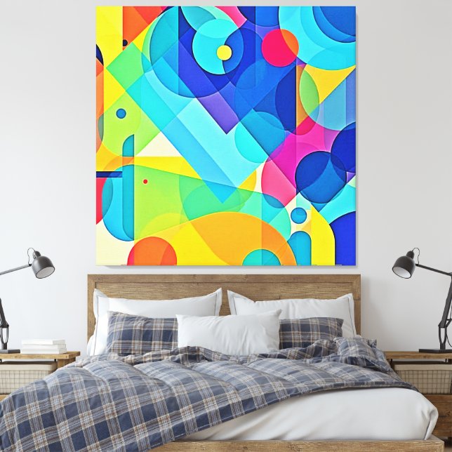 Lienzo Resumen geométrico vibrante (Insitu(Dormitorio))