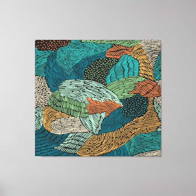 Lienzo Resumen Grunge: Diseño De Patrones Sin Marea. (Anverso)