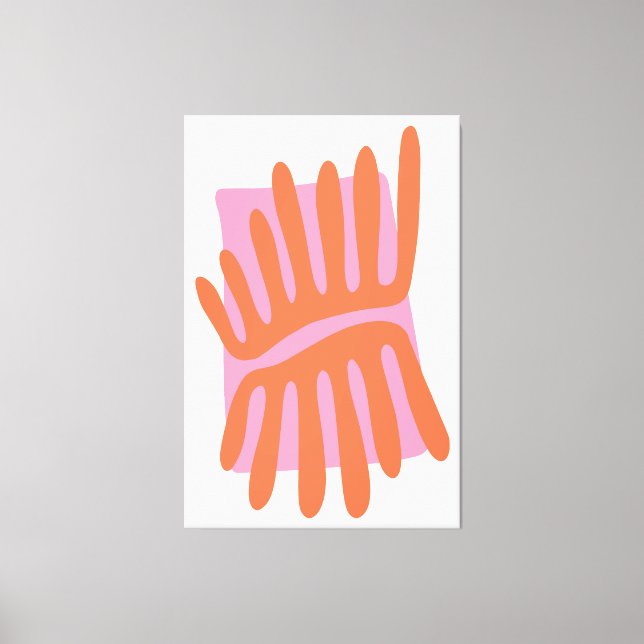 Lienzo Resumen inspirado por el color rosa y el Naranja d (Anverso)